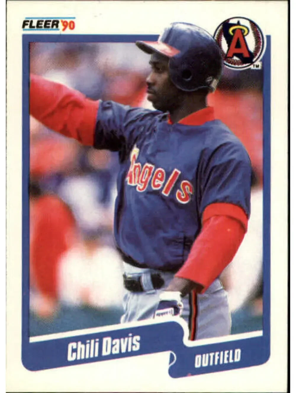 1990 Chili Davis Fleer Baseball Card #129